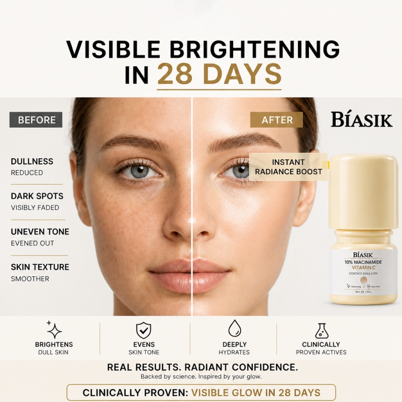 BÍASIK 10 Niacinamide + Vitamin C Essence Emulsion