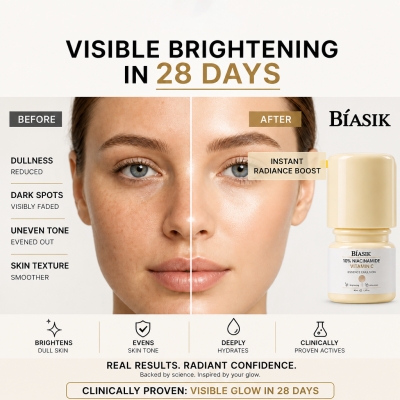 BÍASIK 10 Niacinamide + Vitamin C Essence Emulsion