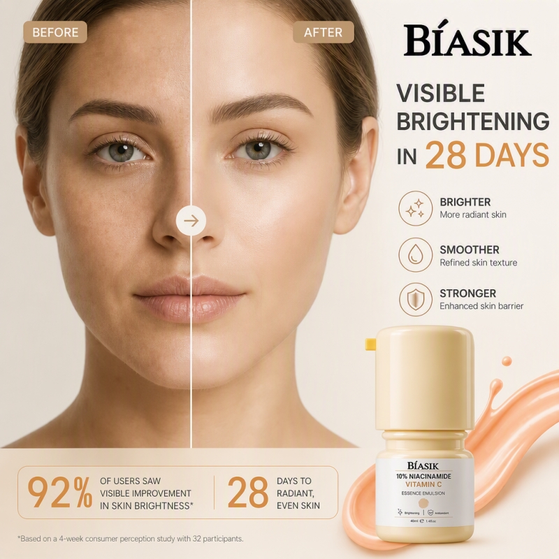 BÍASIK 10 Niacinamide + Vitamin C Essence Emulsion
